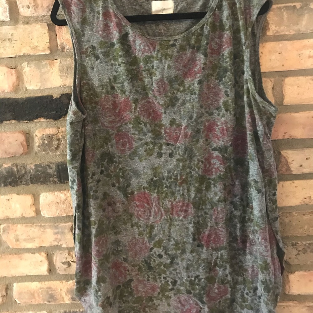 XL t.La tank rose tank midi!